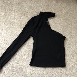 Urban Outfitters Black One Shoulder Top
